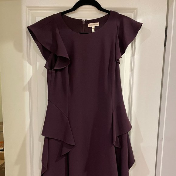 Rebecca Taylor Dresses & Skirts - Rebecca Taylor Purple Ruffled Short Sleeve Dress Above Knee